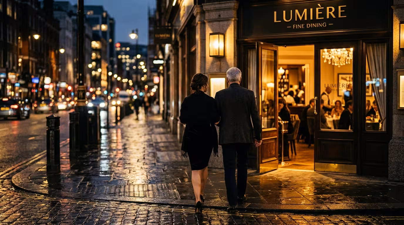 Koppel betreedt een stijlvol restaurant — de eerste date als suikeroom in Nederland